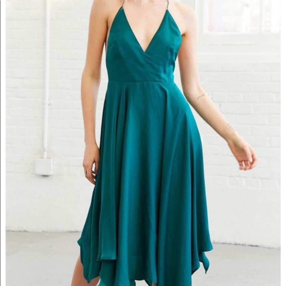 Urban Outfitters Green Satin Dress (sz. 10)
